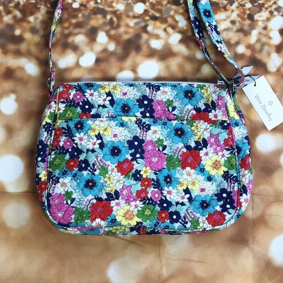 Vera Bradley Saddle Crossbody Shoulder Bag in Far Out Floral. NWT - Picture 4 of 6